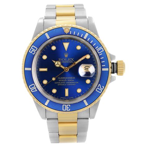 rolex acciaio e oro blu alluminio|oro metallici 28mm.